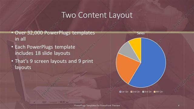 Two Content presentation slide layout