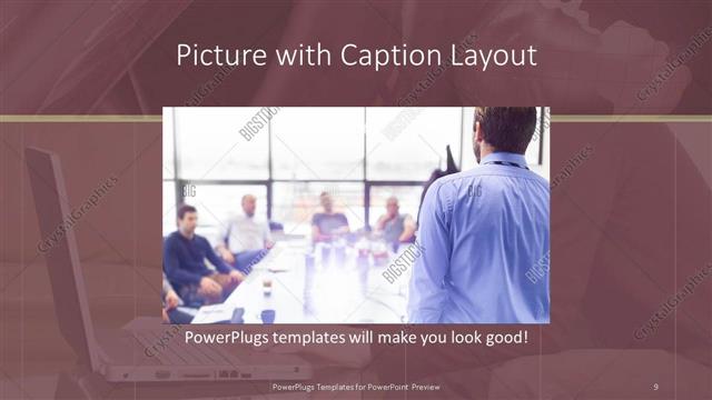Picture with Caption presentation slide layout