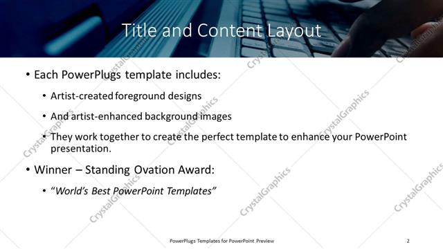 Title and Content presentation slide layout