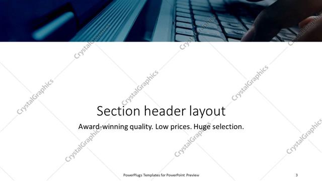 Section Header presentation slide layout