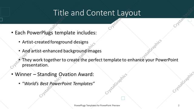 Title and Content presentation slide layout