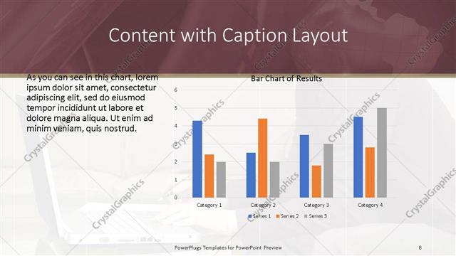 Content with Caption presentation slide layout