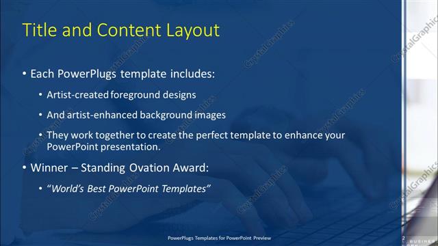 Title and Content presentation slide layout