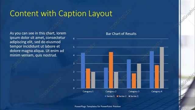 Content with Caption presentation slide layout