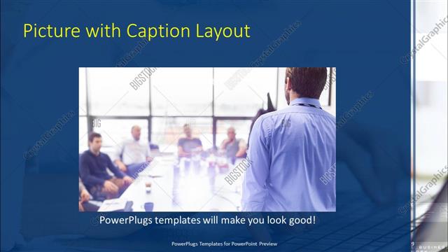 Picture with Caption presentation slide layout