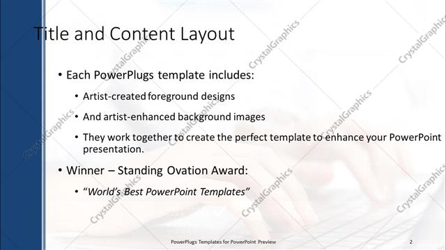 Title and Content presentation slide layout
