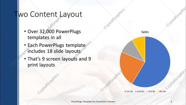 Two Content presentation slide layout