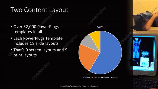 Two Content presentation slide layout