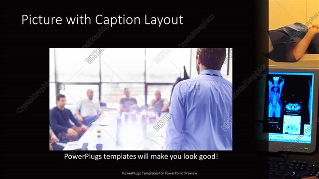 Picture with Caption presentation slide layout