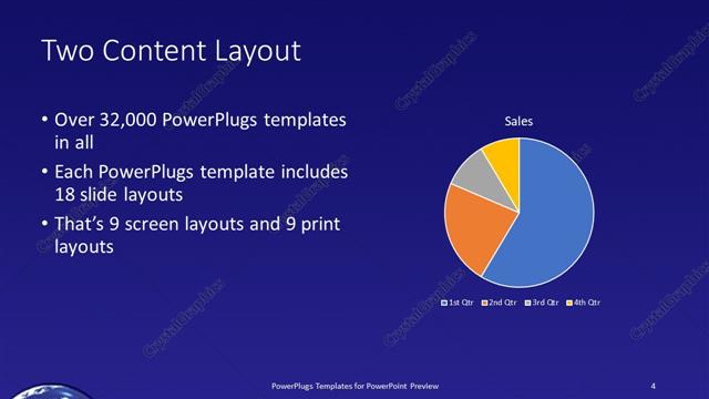 Two Content presentation slide layout