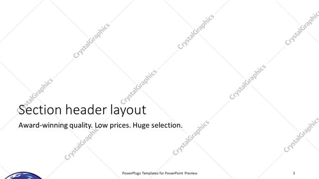 Section Header presentation slide layout