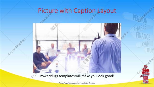Picture with Caption presentation slide layout