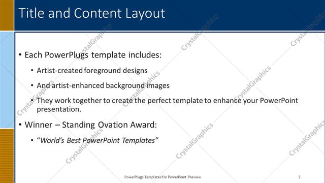 Title and Content presentation slide layout