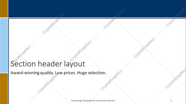 Section Header presentation slide layout