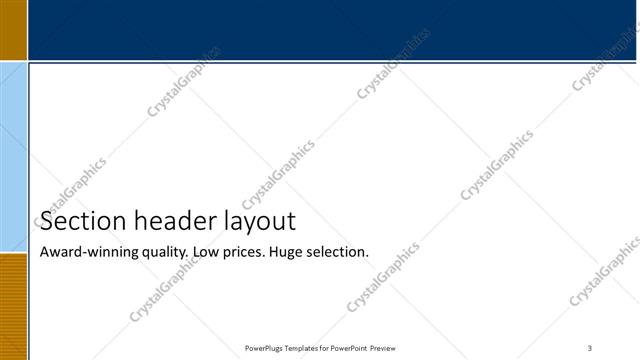 Section Header presentation slide layout
