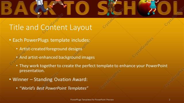 Title and Content presentation slide layout