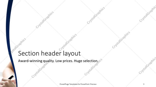 Section Header presentation slide layout