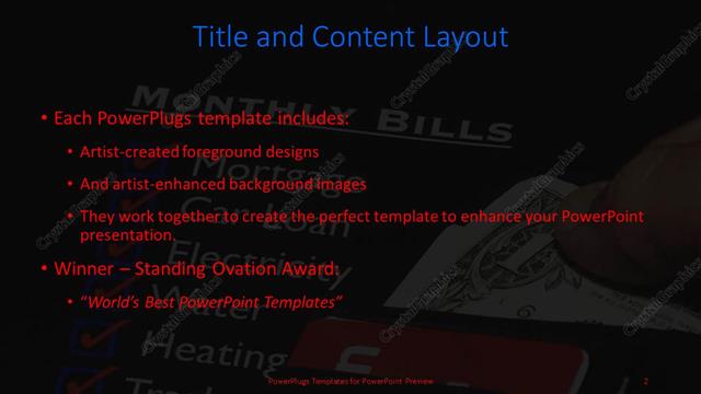 Title and Content presentation slide layout