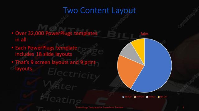 Two Content presentation slide layout