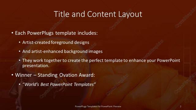 Title and Content presentation slide layout