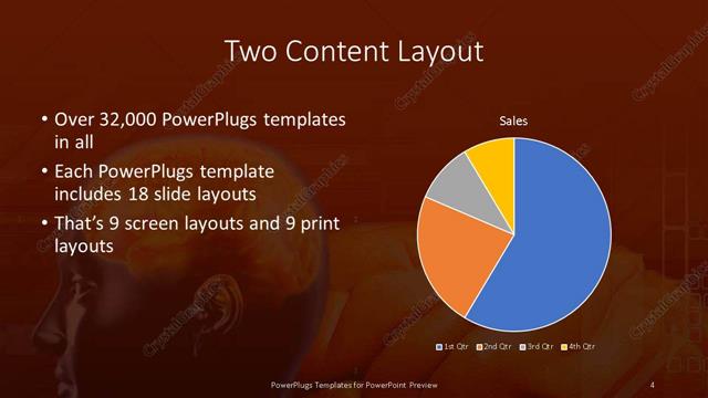 Two Content presentation slide layout