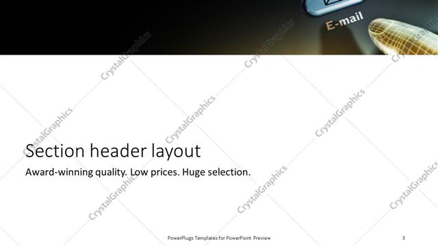 Section Header presentation slide layout