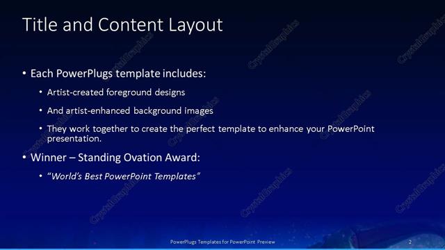 Title and Content presentation slide layout