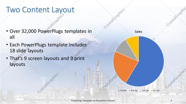 Two Content presentation slide layout