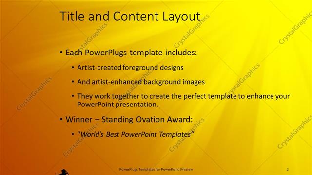 Title and Content presentation slide layout