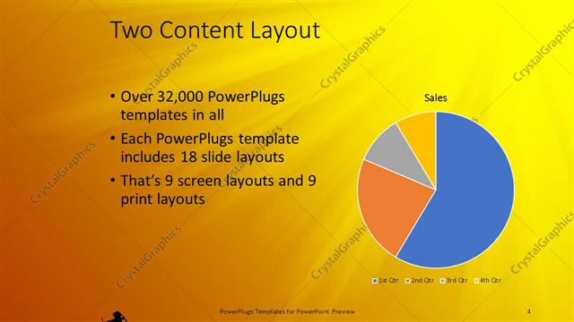 Two Content presentation slide layout