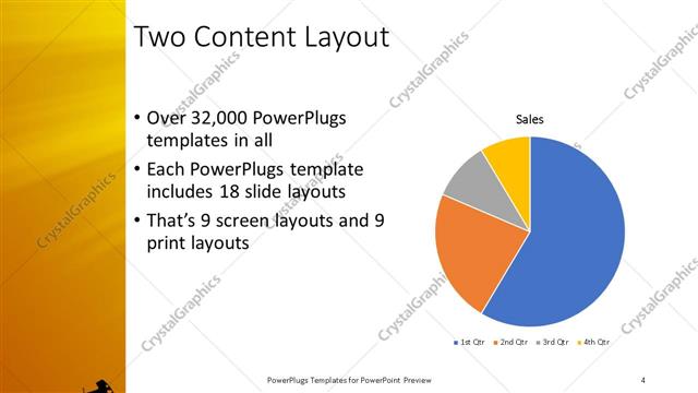 Two Content presentation slide layout