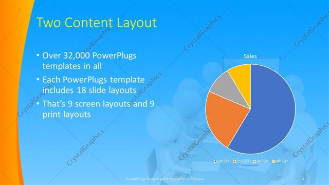 Two Content presentation slide layout