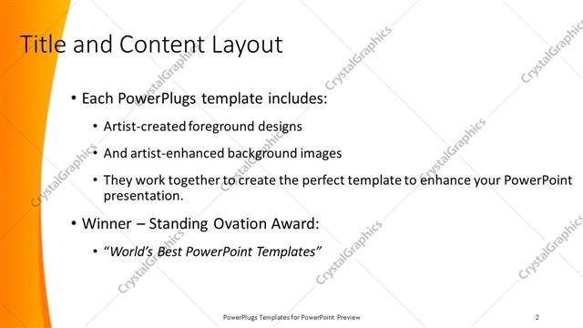 Title and Content presentation slide layout