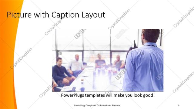 Picture with Caption presentation slide layout