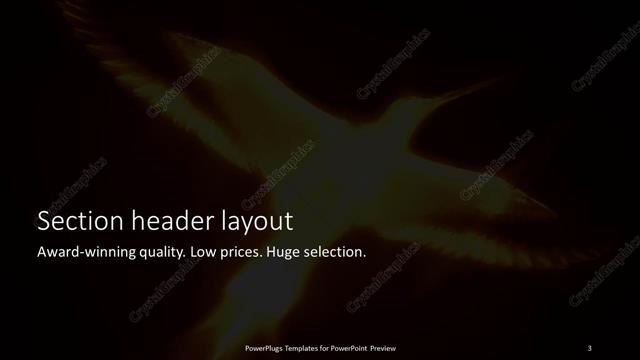Section Header presentation slide layout