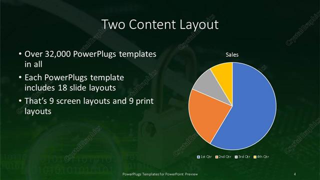 Two Content presentation slide layout