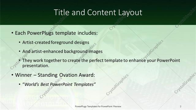 Title and Content presentation slide layout