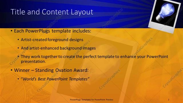 Title and Content presentation slide layout