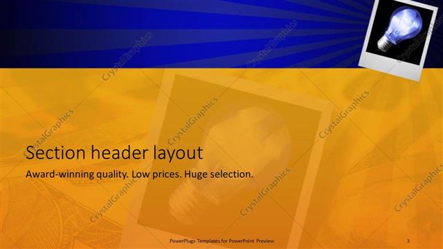 Section Header presentation slide layout