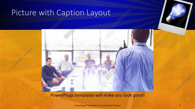 Picture with Caption presentation slide layout