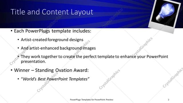 Title and Content presentation slide layout