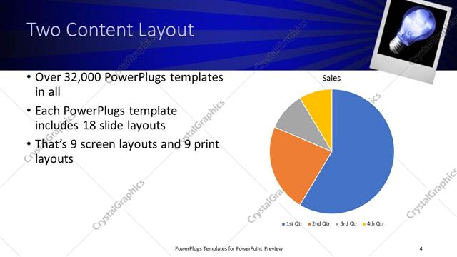 Two Content presentation slide layout