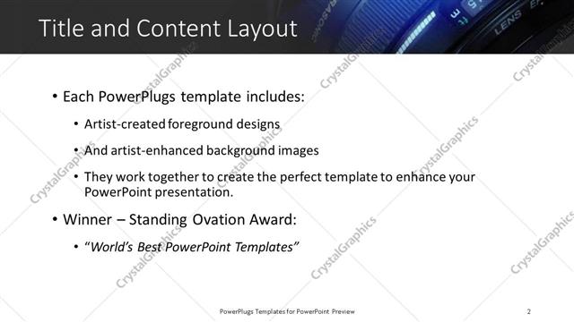 Title and Content presentation slide layout
