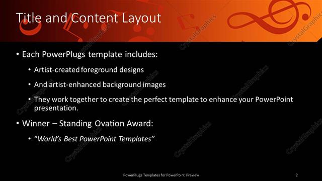 Title and Content presentation slide layout