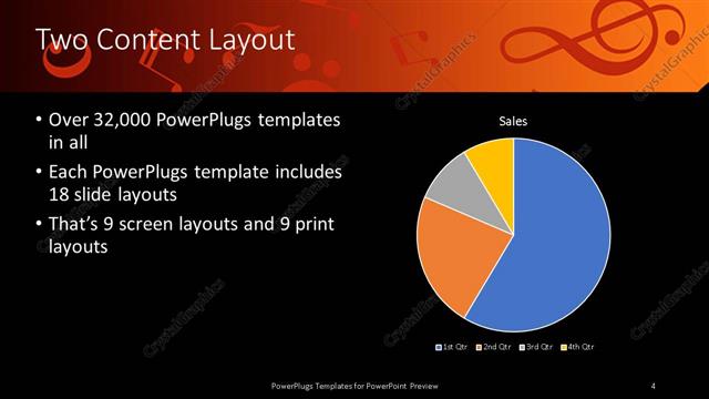 Two Content presentation slide layout