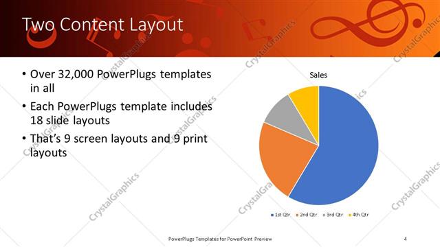 Two Content presentation slide layout