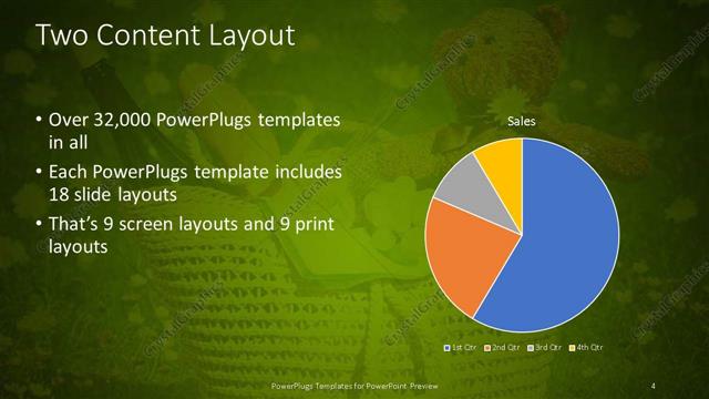 Two Content presentation slide layout