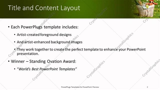 Title and Content presentation slide layout