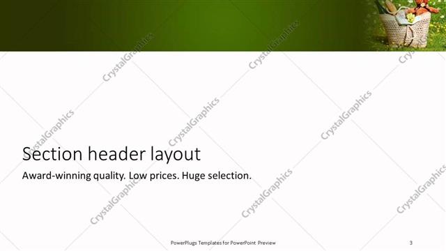 Section Header presentation slide layout