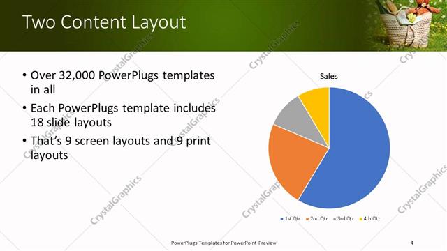 Two Content presentation slide layout